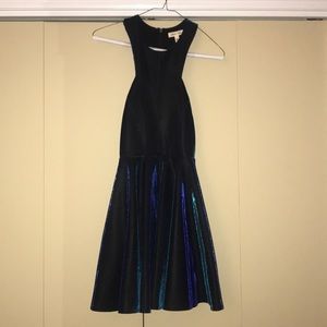 Silence + Noise holographic blue dress